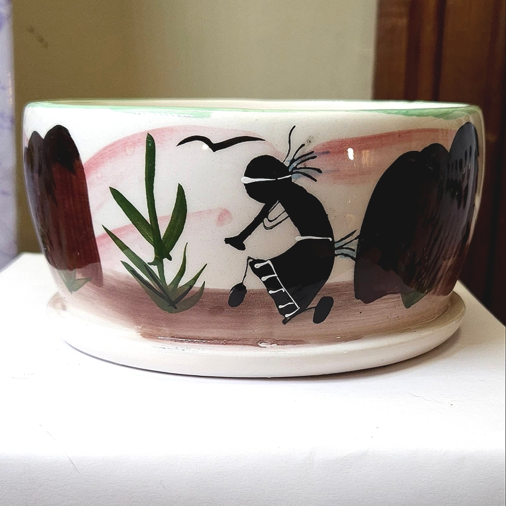 Vintage Multicolor Ceramic Bowl